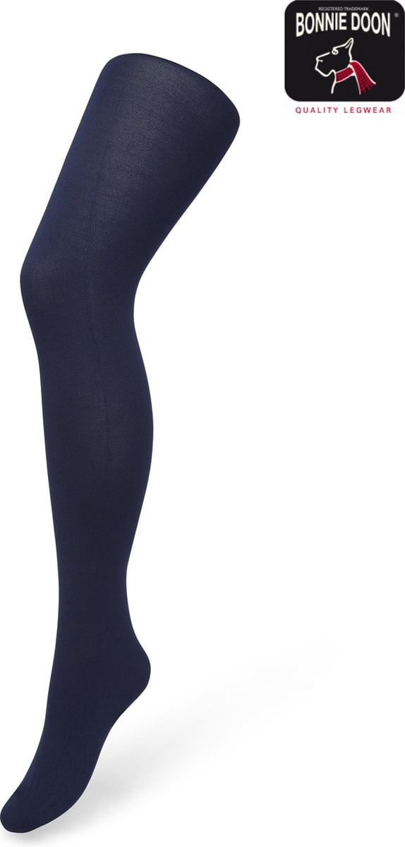 Bonnie Doon Opaque Comfort Panty 40 Denier Donker Blauw Dames maat 36/38 S - Extra brede Comfort Boord - Tekent Niet - Kleedt Mooi af - Mat Effect - Gladde Naden - Maximaal Draagcomfort - Donkerblauw - Dark Blue - Dark Navy - BN161911.45 (8717394465811)