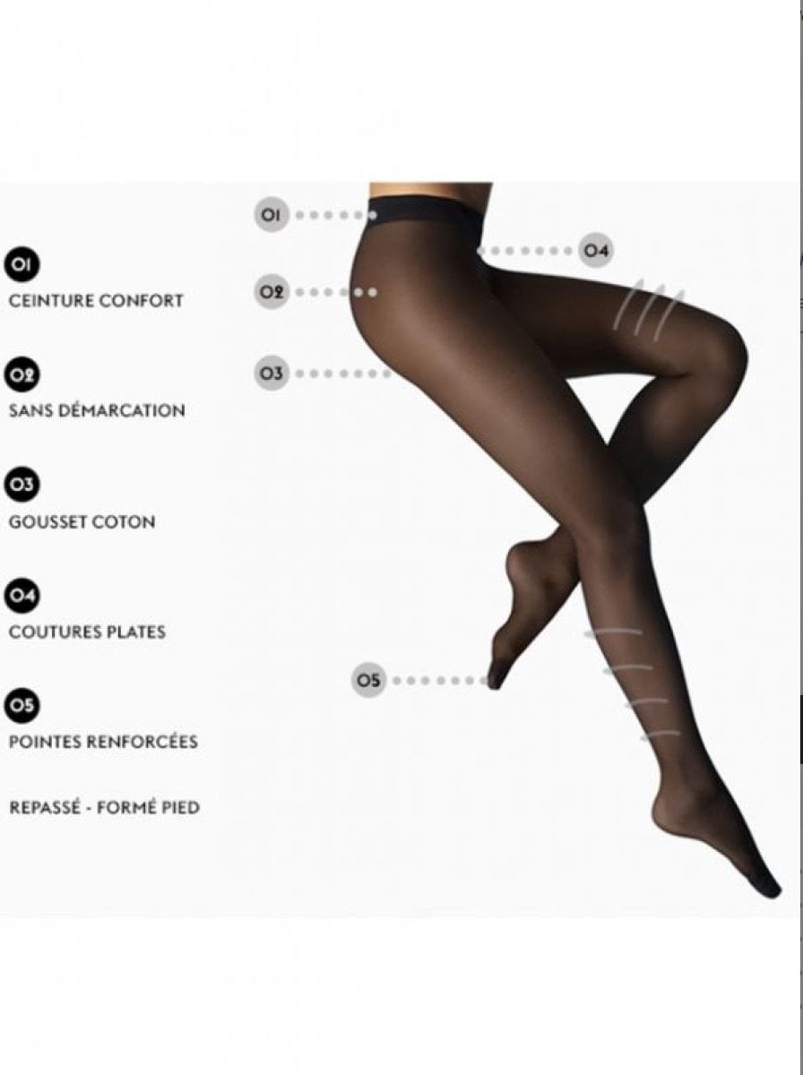 Le Bourget - huid/skin kleur - pantys /collants - maat L (3185291413009)