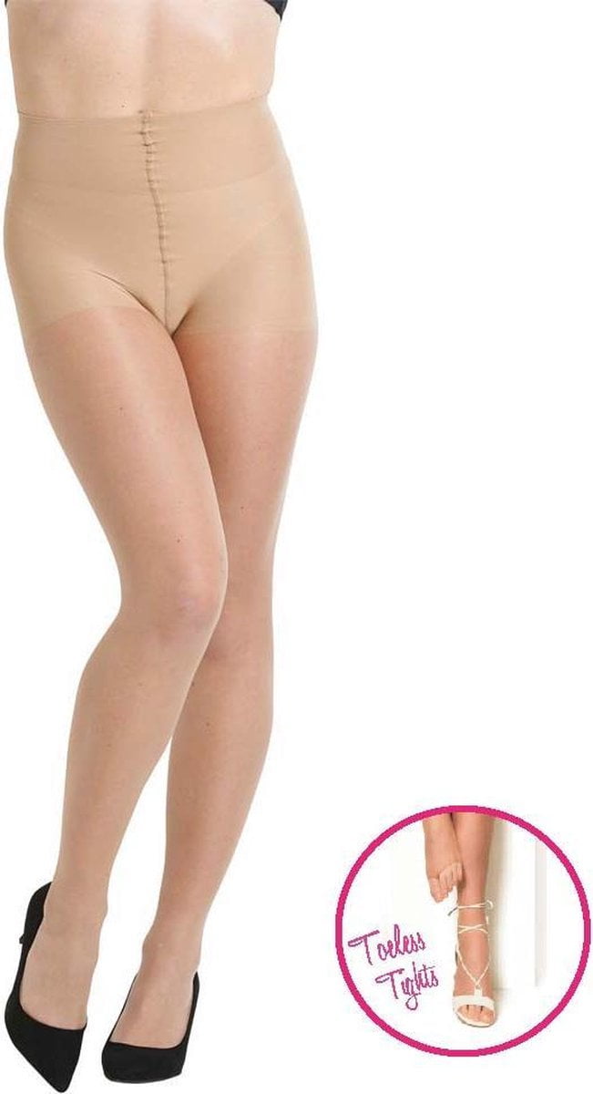 NOMI Shapewear - Corrigerende Panty 10D, Zonder Tenen voor Open Schoenen - Nude - Maat M (8719128221694)