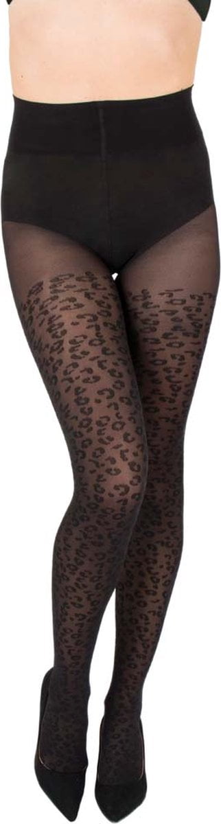 NOMI Shapewear - Corrigerende panty met Leopard Patroon - Zwart - Maat L (8719128227269)