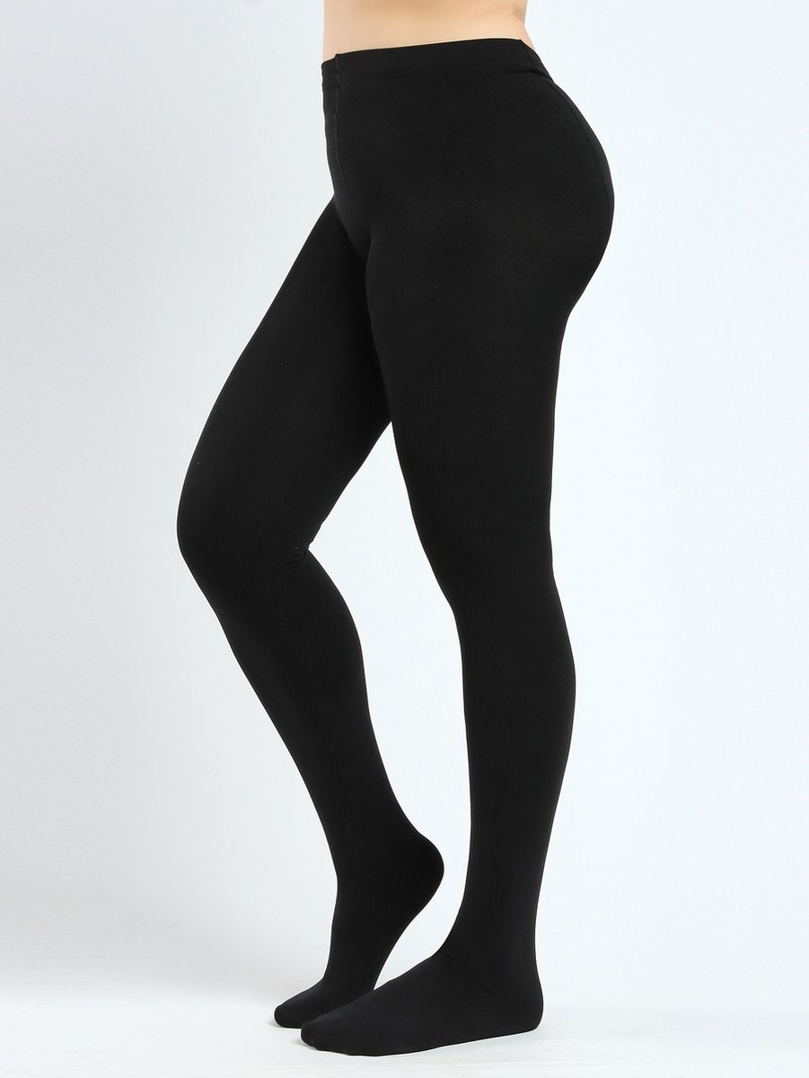 Floraweg Manzi Dames panty's, plus size ondersteuning 2 paren maat, De elasticiteit is erg goed en past bij de meeste grote vrouwen.Winter,fleece warme, 1600D,voor 55-80kg,160cm-180cmmanzi -product (6974004333140)