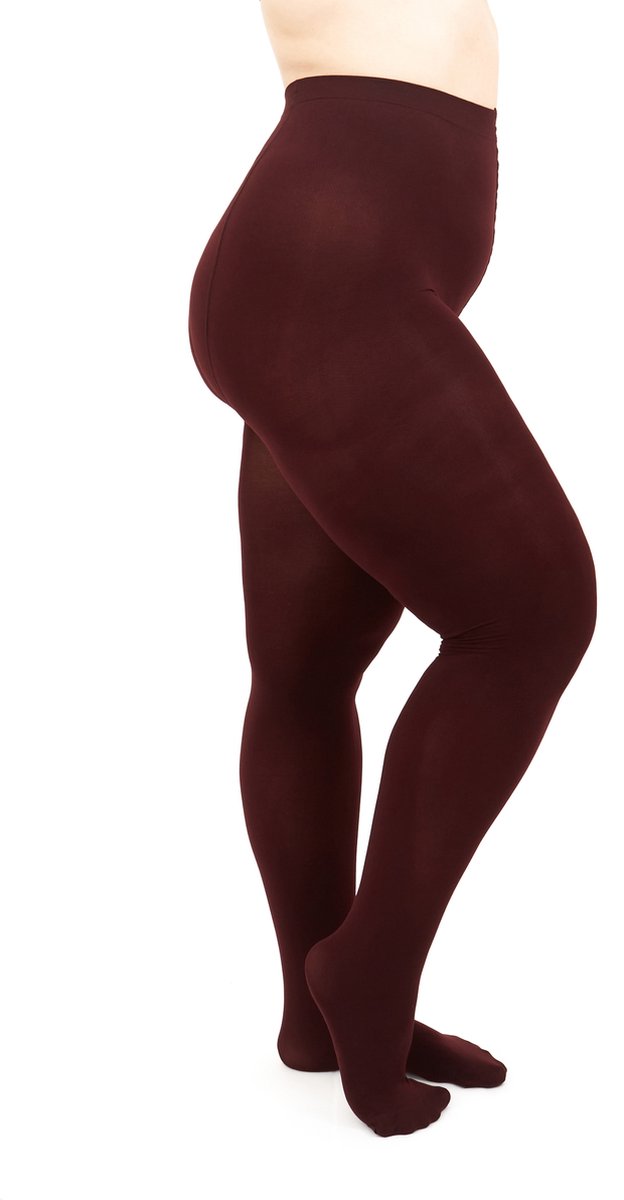 Giulia - Positive Micro 3D 70den Panty (enkel in grote maten) - Bordeaux - 2XL (4823103001004)