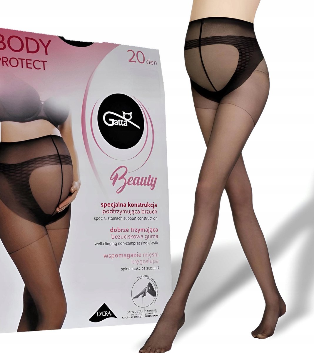 GATTA - Zwangerschapspanty - Dames Panty - Zwanger - 20 DEN ( 1 stuks ) Zwart Maat L (8721008929279)