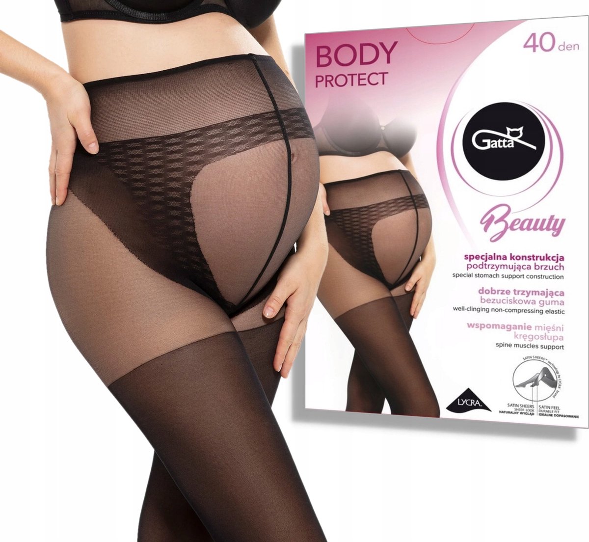 GATTA - Zwangerschapspanty - Dames Panty - Zwanger - 40 DEN ( 1 stuks ) Zwart Maat M (8721008929286)