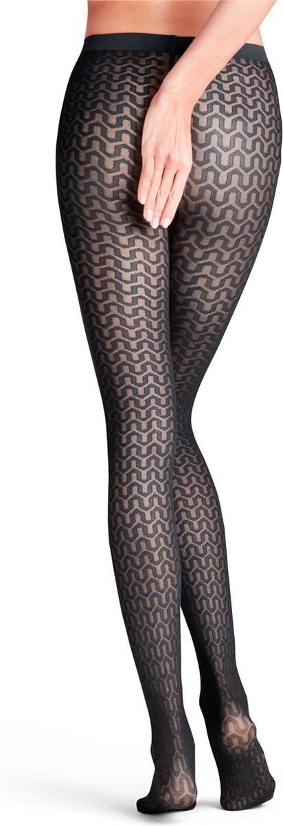 FALKE Cryptogram 30 DEN dames panty - marine - Maat: M (4067112135231)