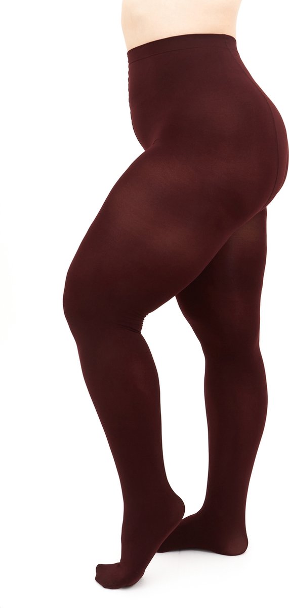 Giulia - Positive Micro 3D 70den Panty (enkel in grote maten) - Bordeaux - 4XL (4823103001028)