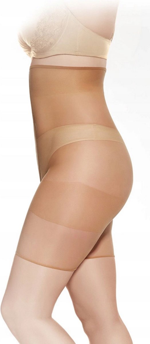 Gatta - Panty Anti Chafing - Schuur - Maat XL / XXL - 15 Denier - Transparant - Short - Maillot - Beige / Daino (8721008929668)