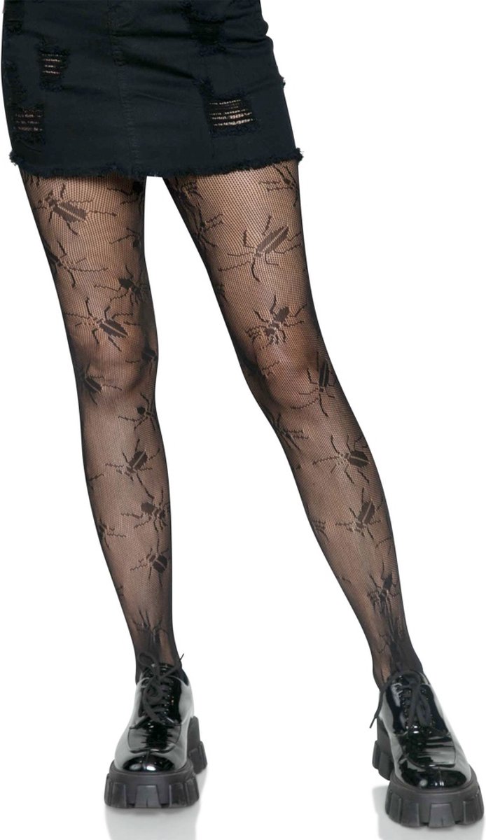 Leg Avenue - Beetle Net Panty - Zwart (0714718560861)