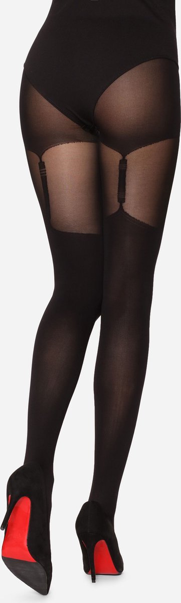 Merry Style MS-GB-260 Dames Panty - 60 DEN-Overknee-Look - Polyamide - Zwart - L (4055191454008)