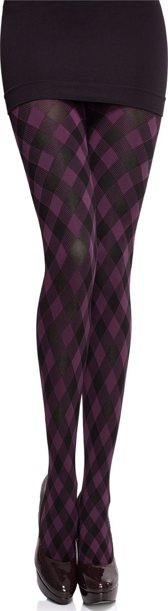 Merry Style MS-GB-317 Dames Panty - 60 DEN- Gedessineerd - 3D-technologie - Polyamide - Violet - L (4055191479339)