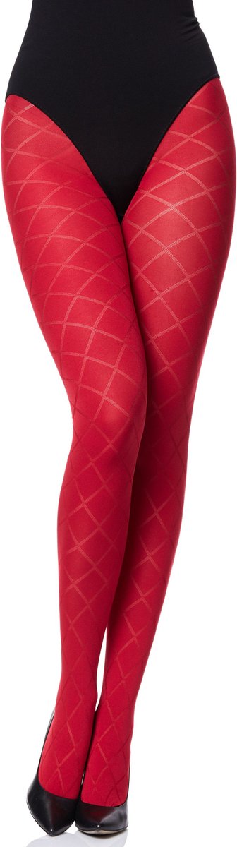 Merry Style MS-GB-328 Dames Panty - 60 DEN- 3D-technologie - Polyamide - Rood - L (4055191810002)