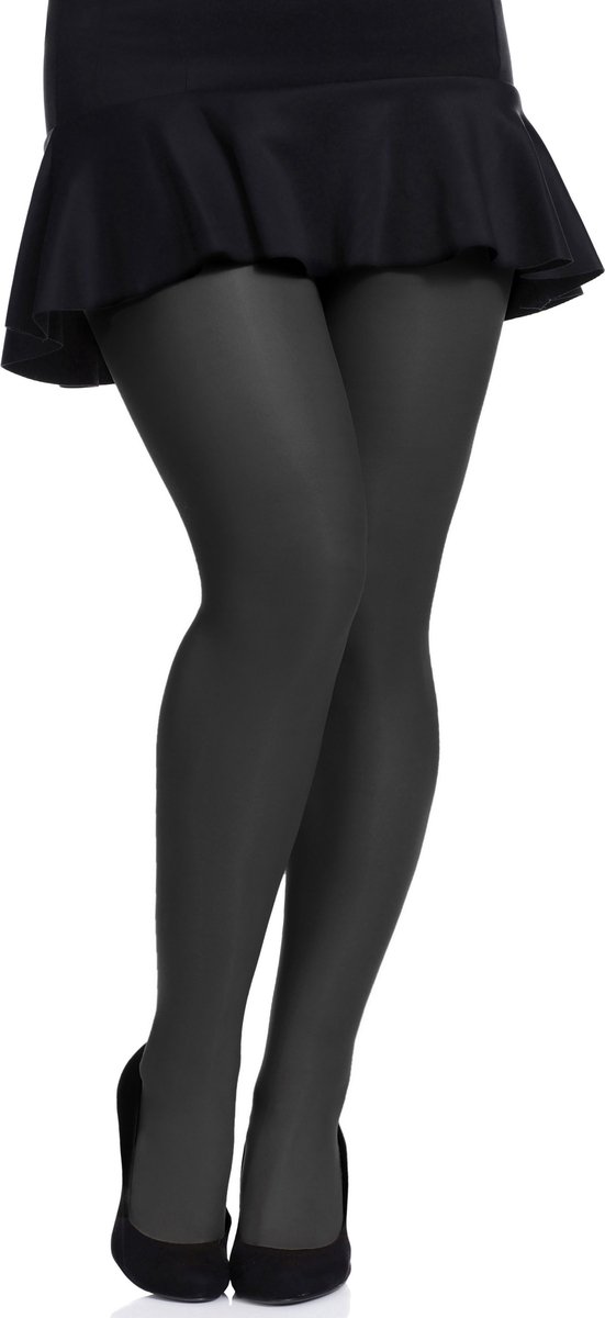 Merry Style Dames Grote maten Panty - 20 DEN - Halsterloos - Polyamide - MS-GB-161 - Zwart - XXL (4055191775868)