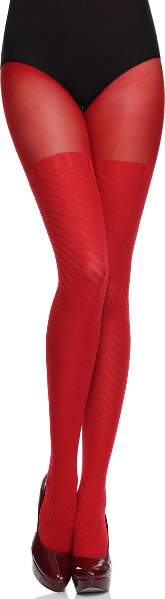 Merry Style Dames Panty - 60 DEN - Halsterloos - Polyamide - MS-GB-355 - Rood - L (4055191481158)