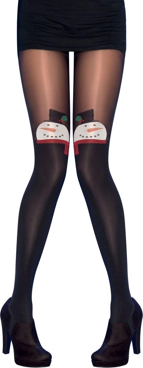 Pretty Polly Panty - Kerst - Sneeuwman - Snowman - One Size - Zwart/Mix (5053014263447)