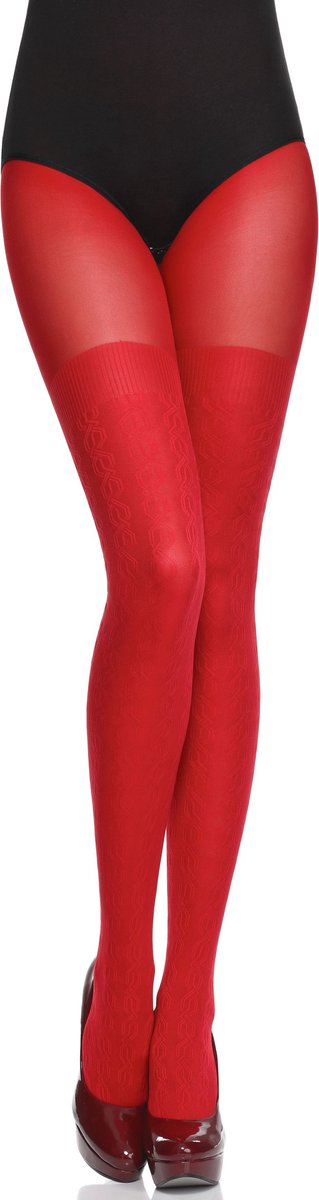 Merry Style Dames Panty - 60 DEN - Halsterloos - Polyamide - MS-GB-332 - Rood - S (4055191480687)