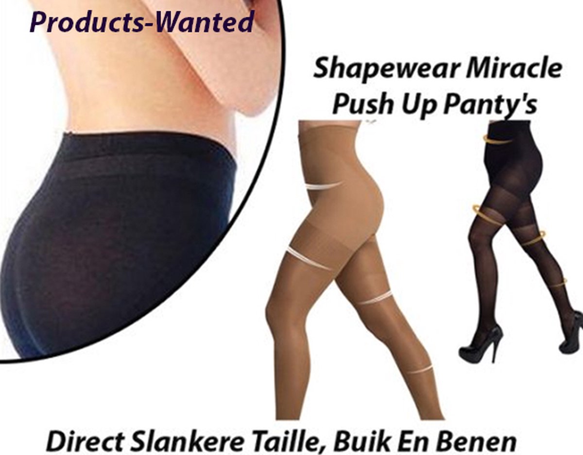 2-Pack Shapewear Miracle Push Up Panty's-Maat S (7448130062049)