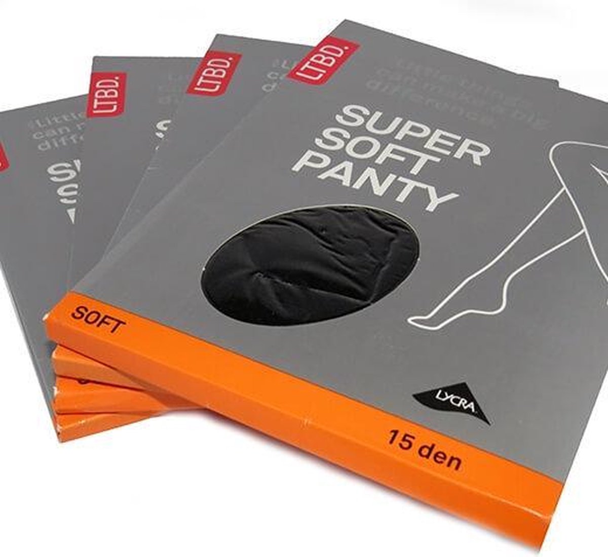 5-Paar LTBD Super Soft 15 den Panty in Zwart 44-46 (7448127377385)