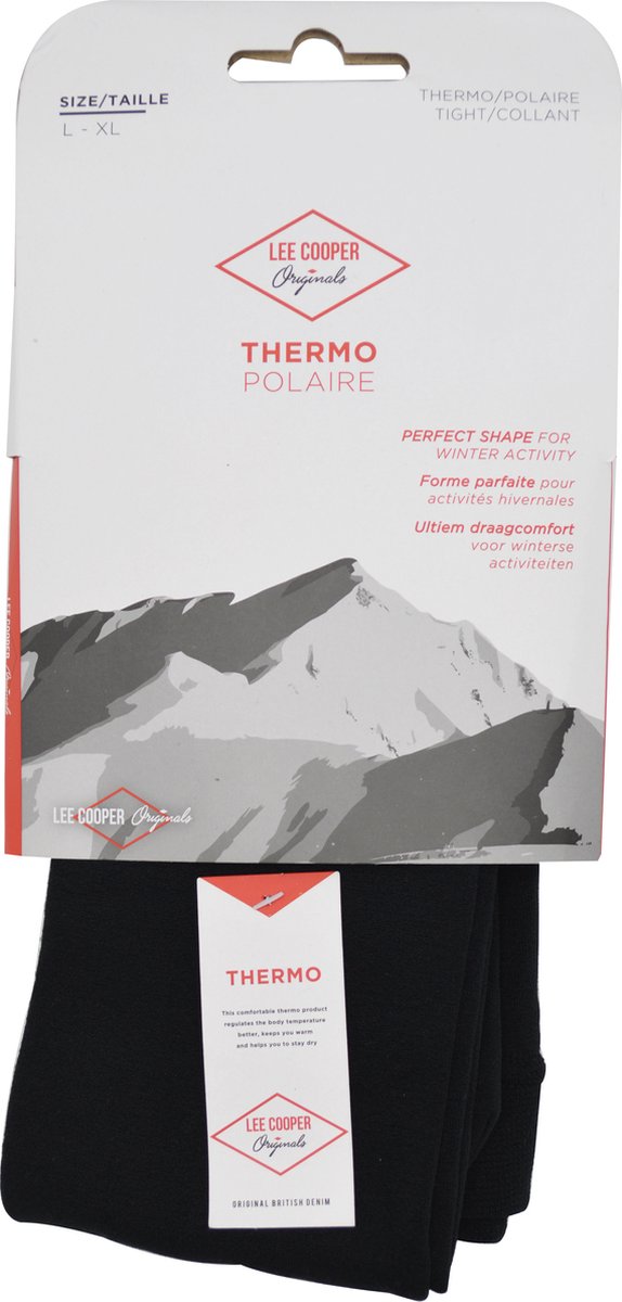 Lee Cooper Thermo maillot dames Zwart - Maat L/XL - 2 PAAR - SKI - FLEECE PANTY (5412477007867)