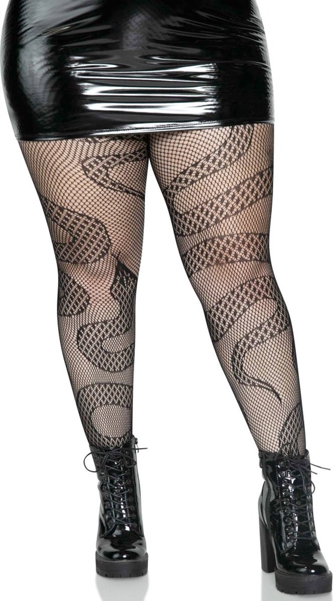 Leg Avenue - Snake Net panty - Zwart (0714718560854)