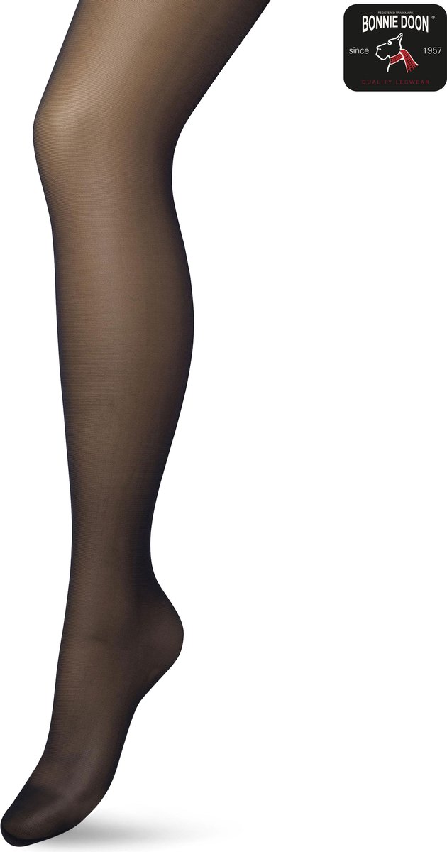 Bonnie Doon Zwangerschaps Panty 20 Denier maat L/XL Zwart - Dames Panty - Maternity - Zwangerschapspanty - Uitstekend Draagcomfort - Verstevigde Buik Band - Extra Katoen - Snijdt Niet - Black - BP201907.101 (8717394441327)