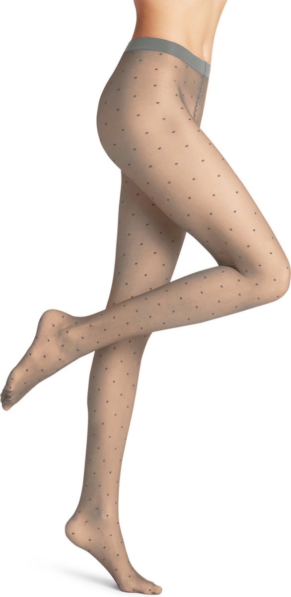 FALKE Dot 15 DEN dames panty - lunar - Maat: S (4031309903316)