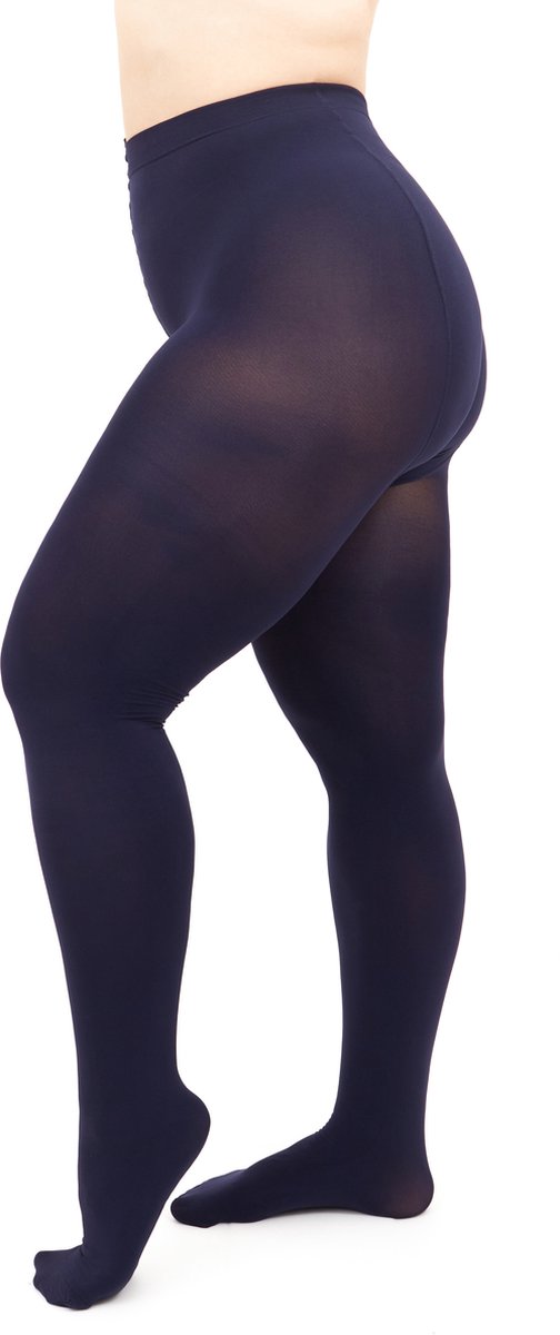 Giulia - Positive Micro 3D 70den Panty (enkel in grote maten) - Navy - XXL (4823103007778)