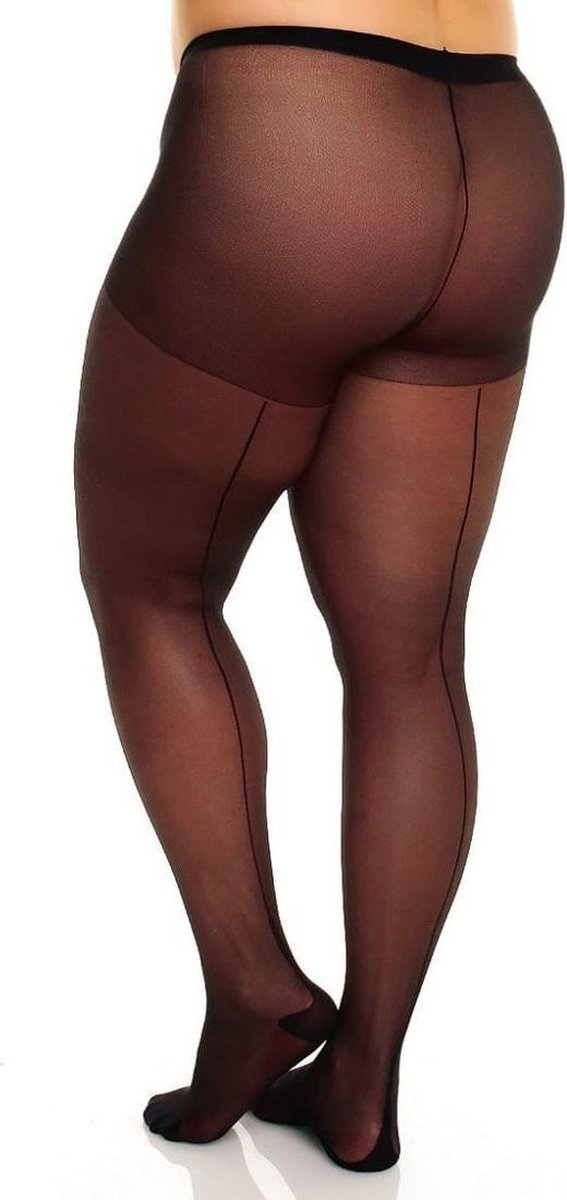 Glamory Amore - Panty met naad - 20 den - maat 3XL - zwart (4260277136000)