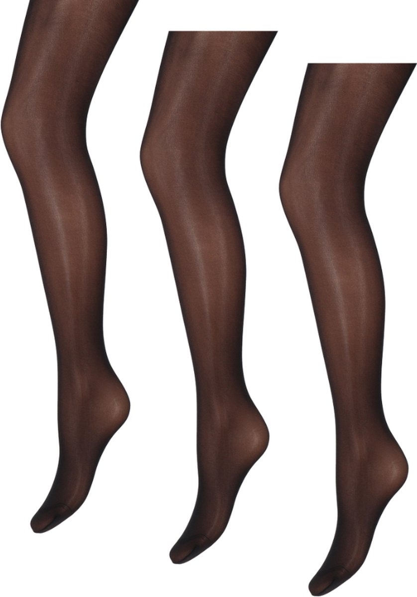 Marianne Glanzende Panty 3-pack - Dames - 35 Denier - Maat S/M - Zwart (8713781729924)