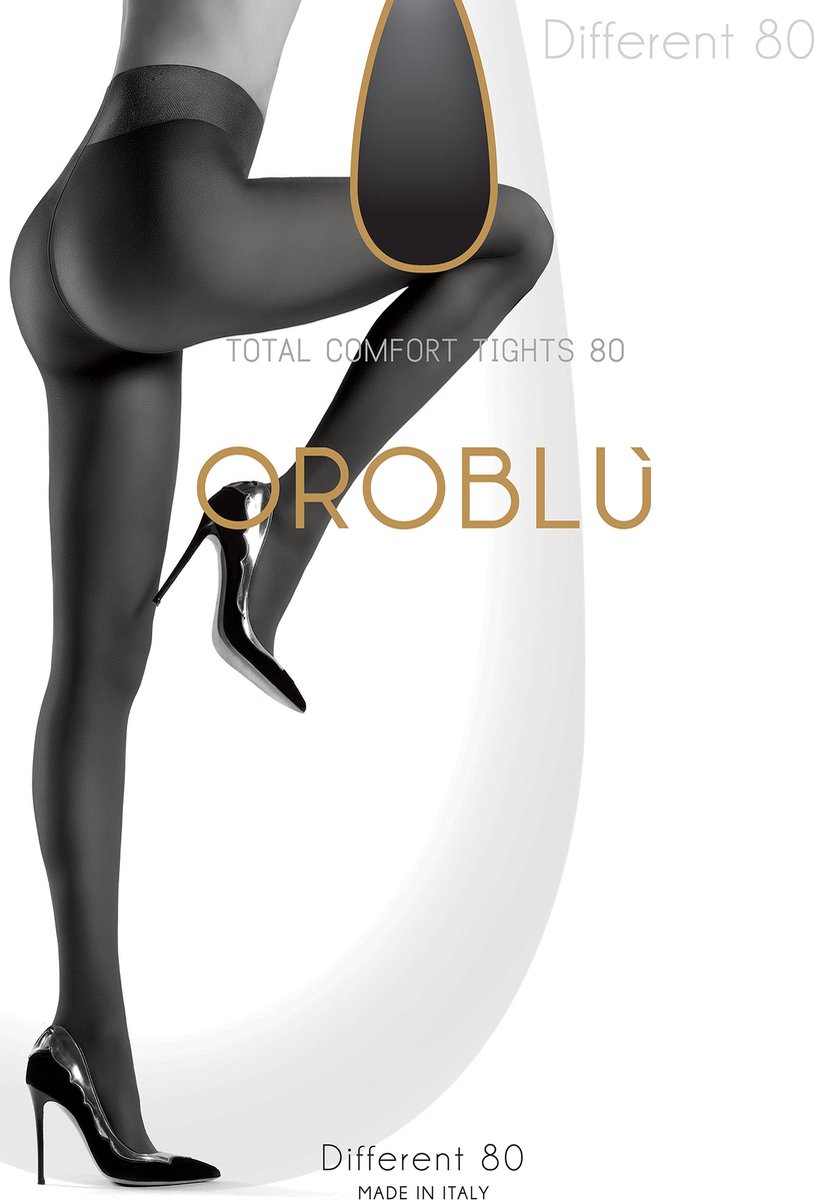 Oroblu Different 80 Panty - 80 denier - antraciet grijs - Maat 40-42 (8300122449865)