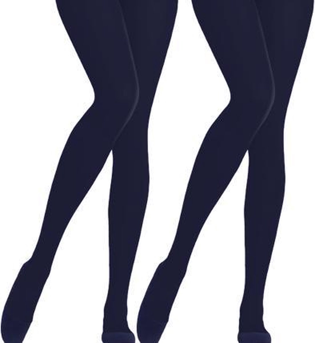 Panty - 2-Pack - Blikdicht 60 denier - Donkerblauw - Maat XXL (7432029958902)