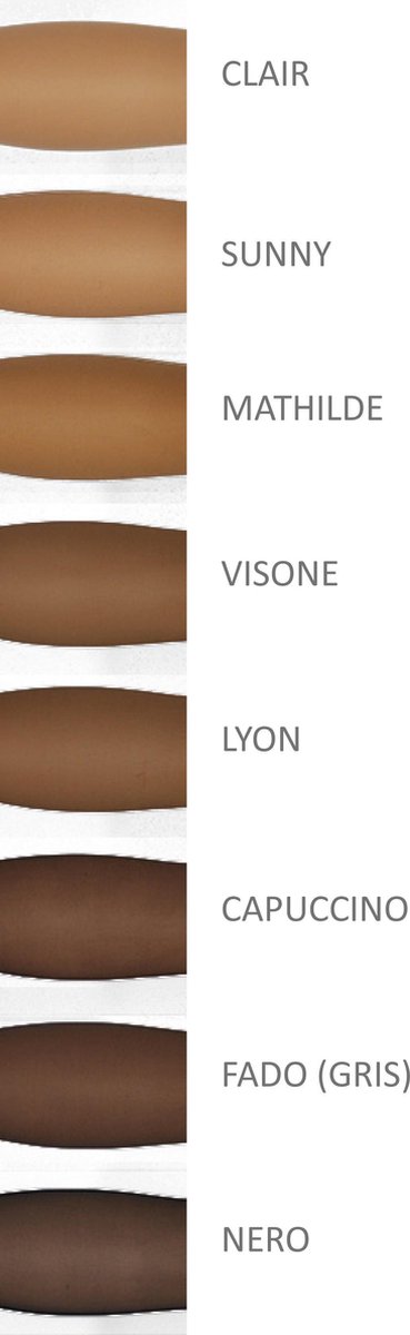 Panty - Maillot 15 DEN - MONA - 6 STUKS - Prachtige dunne lycra panty - zit perfect - maat Large - kleur: Cappuccino (5412477104092)