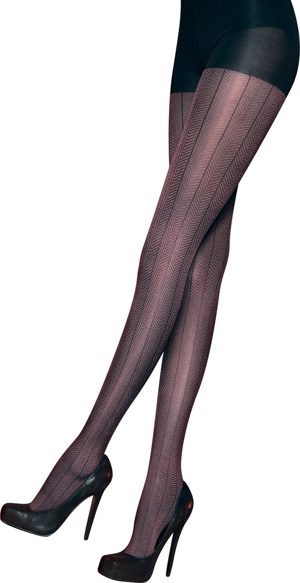 Pretty Polly Panty - Fashion - Chevron - One Size - 36/42 - Grey/Mix (5053014379322)