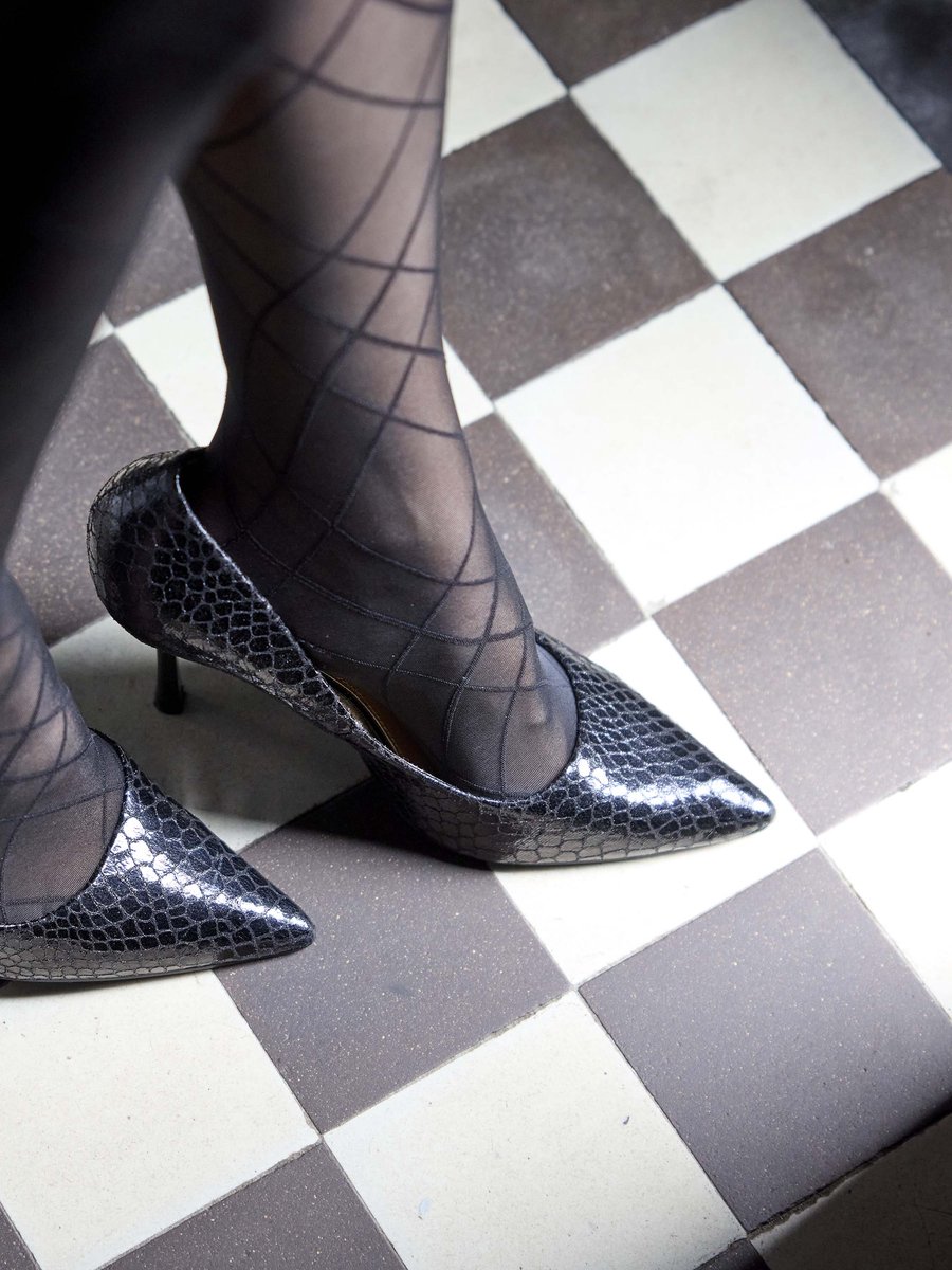 Pretty Polly Panty - Fashion - Ribbon Pattern Panty - Geruite panty - 15 denier panty - One Size - 36/42 - Zwart (5053014980856)