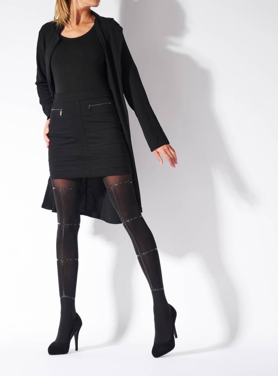 Pretty Polly Panty - Fashion - Strappy - Print - One Size - 36/42 - Zwart (5053014606664)