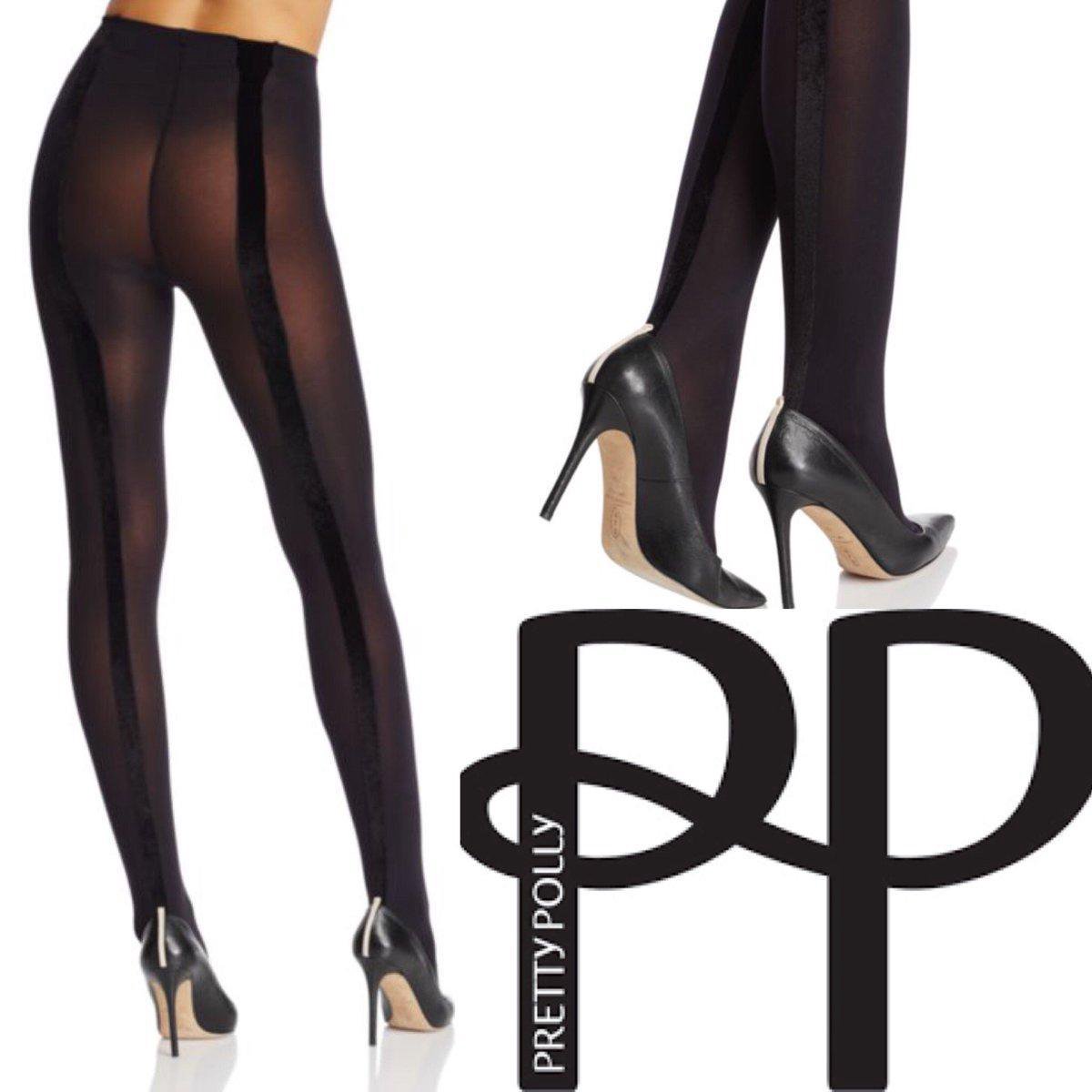 Pretty Polly Panty - Fashion - Velvet Backseam - Naad - Dikke - Opaque - 60 Den. - S/M - Zwart (5053014473556)