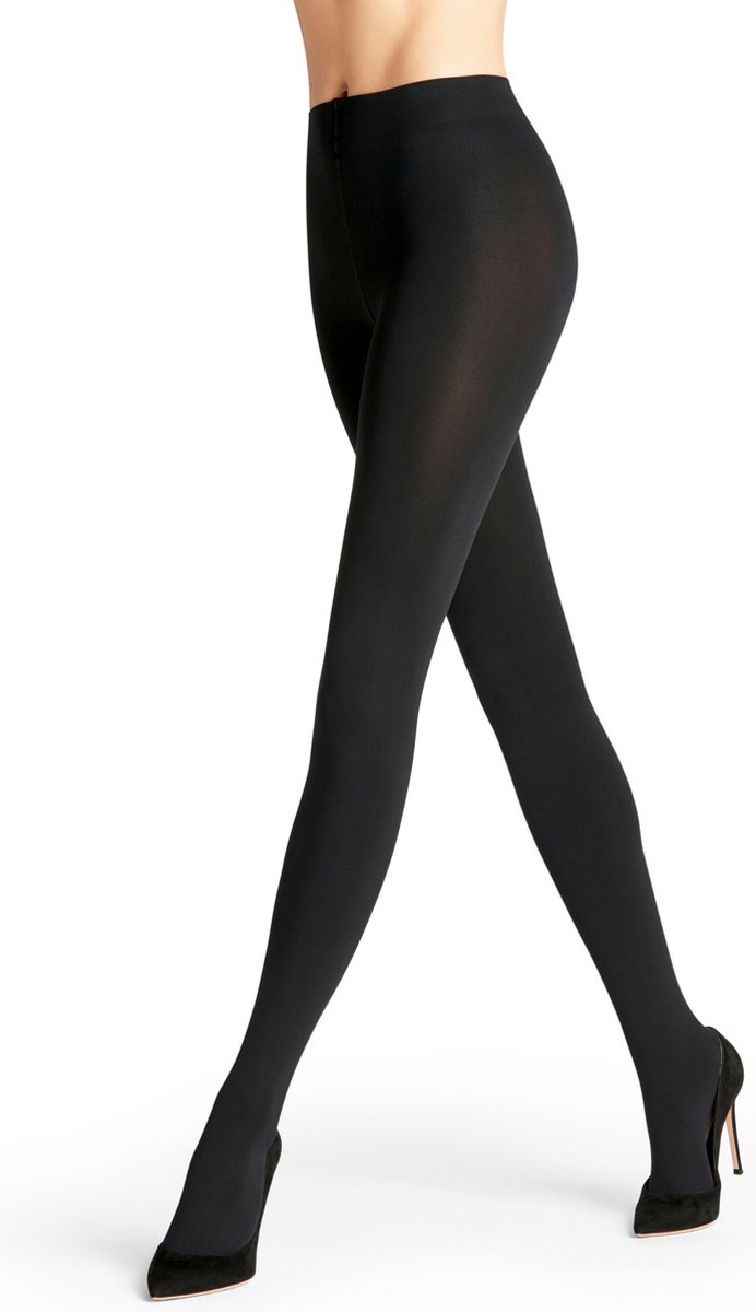 FALKE Pure Matt mat ondoorzichtig 100 Denier panty maillot dames zwart - Maat M (4031309453194)