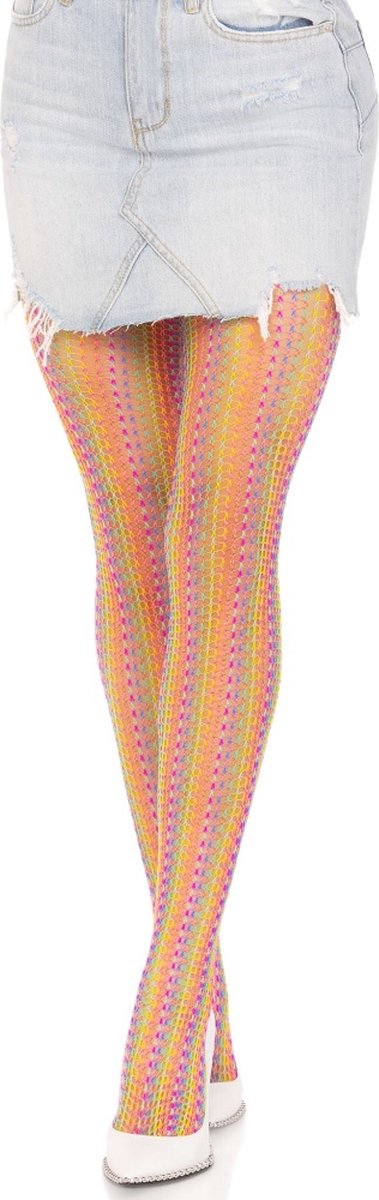 Leg Avenue - Rainbow Crochet Net panty - Regenboog (0714718570228)