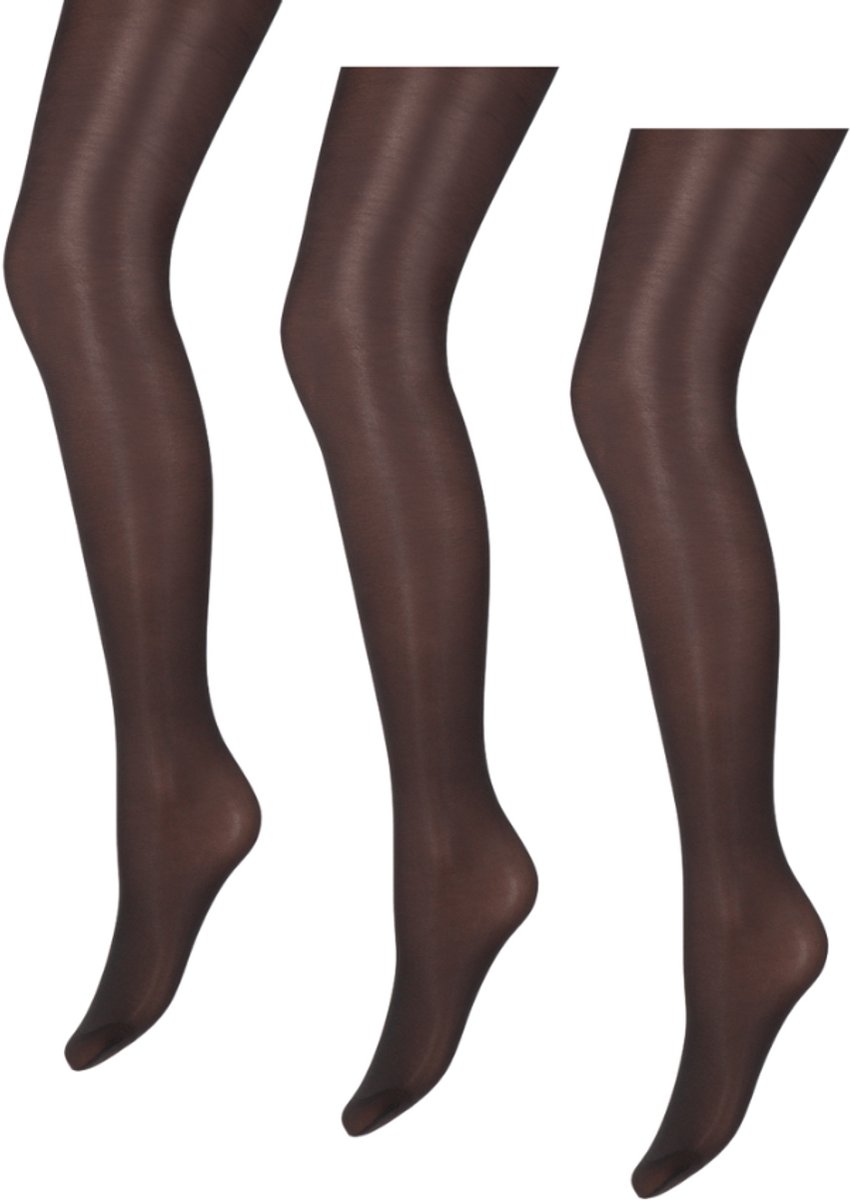 Marianne Glanzende Panty 3-pack - Dames - 35 Denier - Maat XXL - Almost Black (8719534317516)