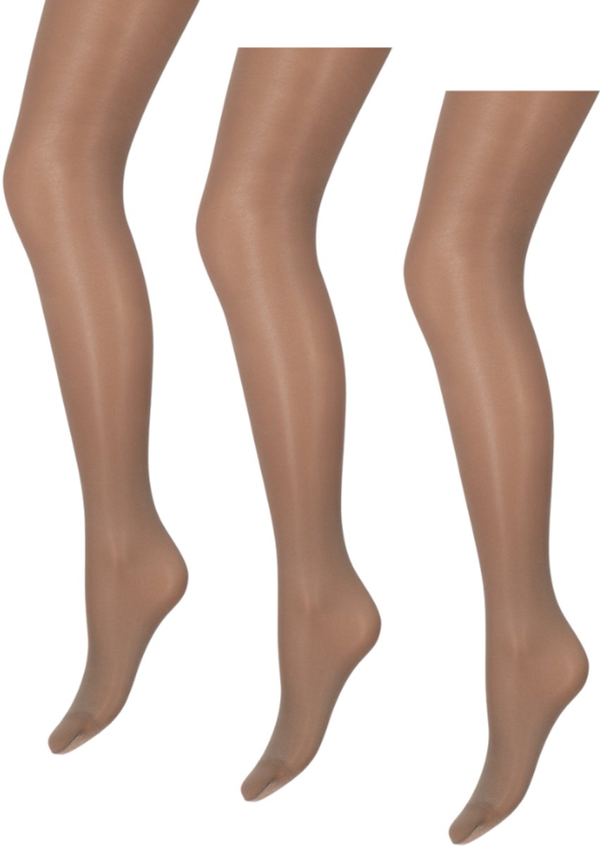Marianne Glanzende Panty 3-pack - Dames - 35 Denier - Maat XXL - Taupe (8719534317493)