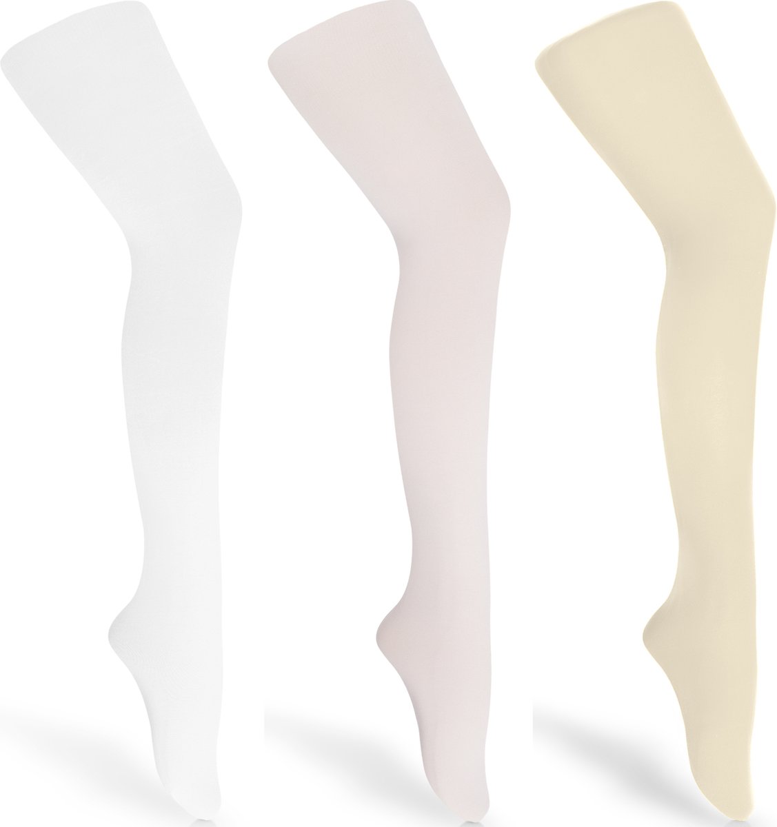 Merry Style Kinderen 3 Pack Panty - 60 DEN -Microvezel - Meisjes - Polyamide - Wit/Ecru/Avioro - 116-122 - WL-010-3B (4061692832894)