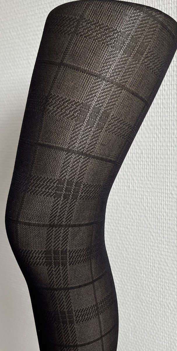 Pretty Polly Panty - Tartan Pattern - S/M - Zwart (5053014970291)