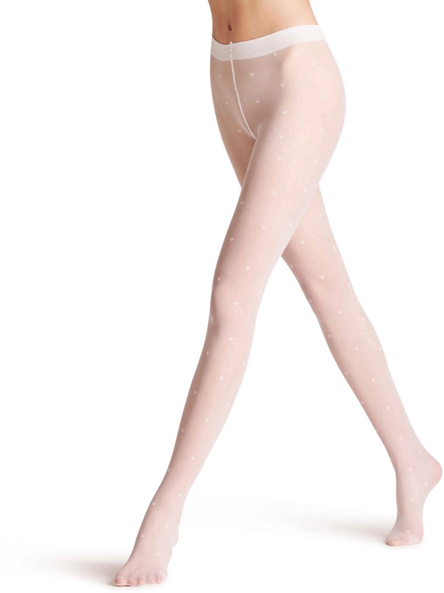 FALKE FALKE x Kaviar Gauche Love gedessineerd materiaal 20 DEN panty dames wit - maat L (4067112703928)