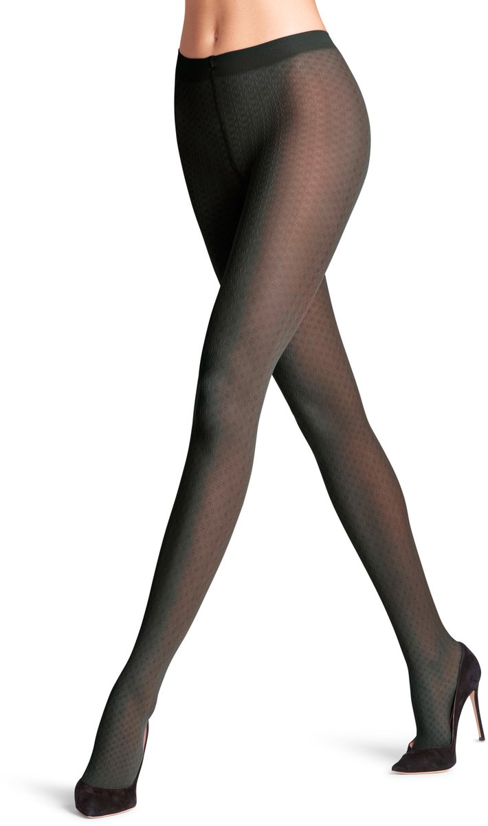 FALKE Lullaby gedessineerd materiaal transparent 20 DEN panty dames groen - maat S-M (4067112419454)