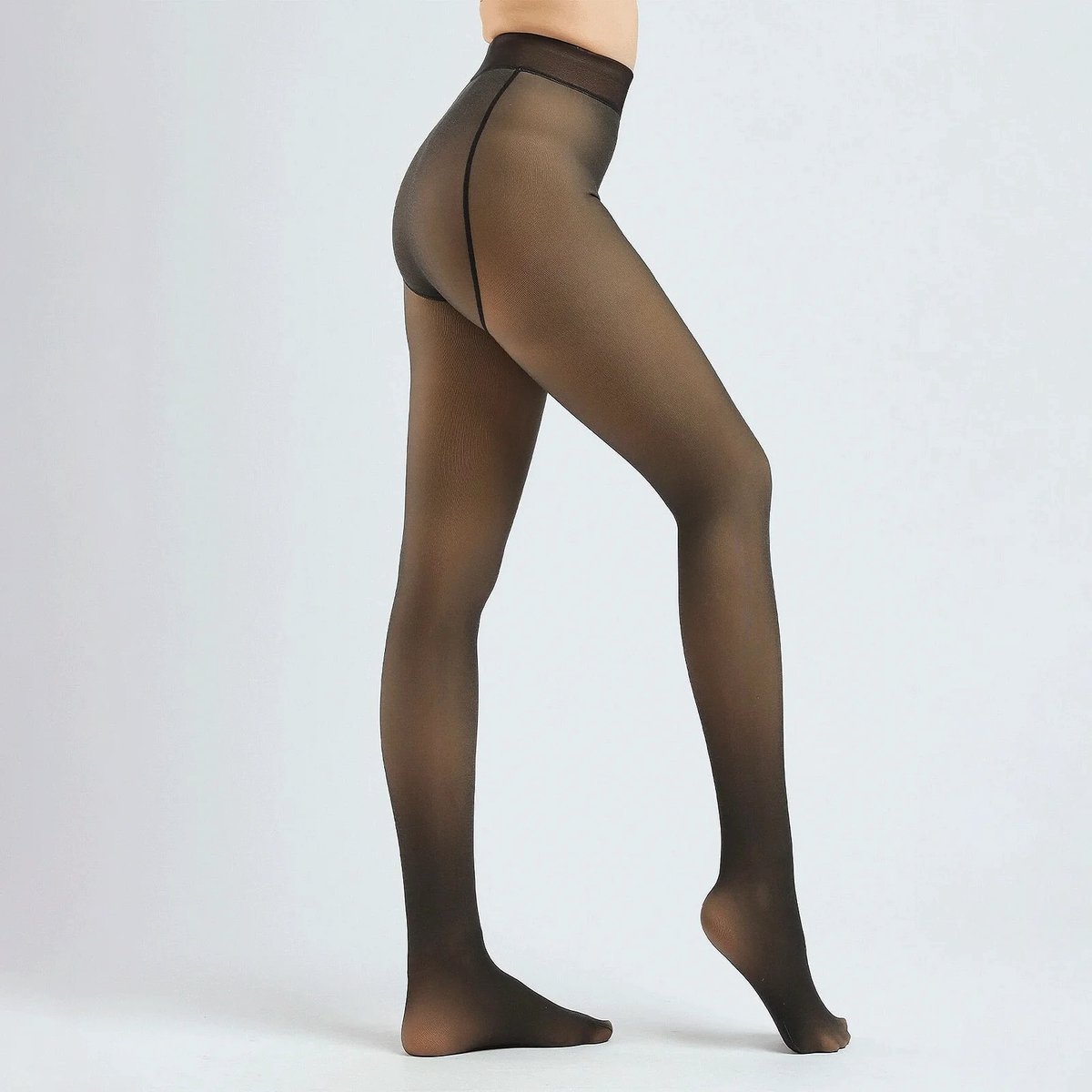 Gianvaglia Fleece panty dames - thermopanty met fleece 830 - Warme winter legging - S/L - Zwart (6096108691640)