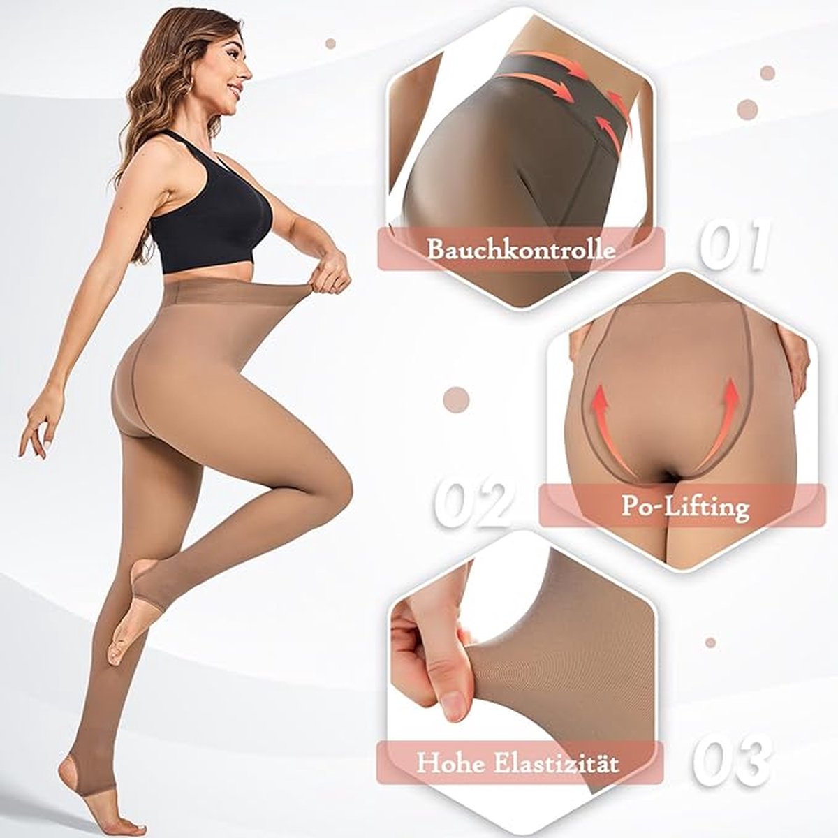 hermo panty voor dames, thermische panty voor de winter, gevoerde panty, warme fleece panty, nep doorschijnende pantybroek, hoge taille, dikke legging (XS-2XL) (7593919783315)