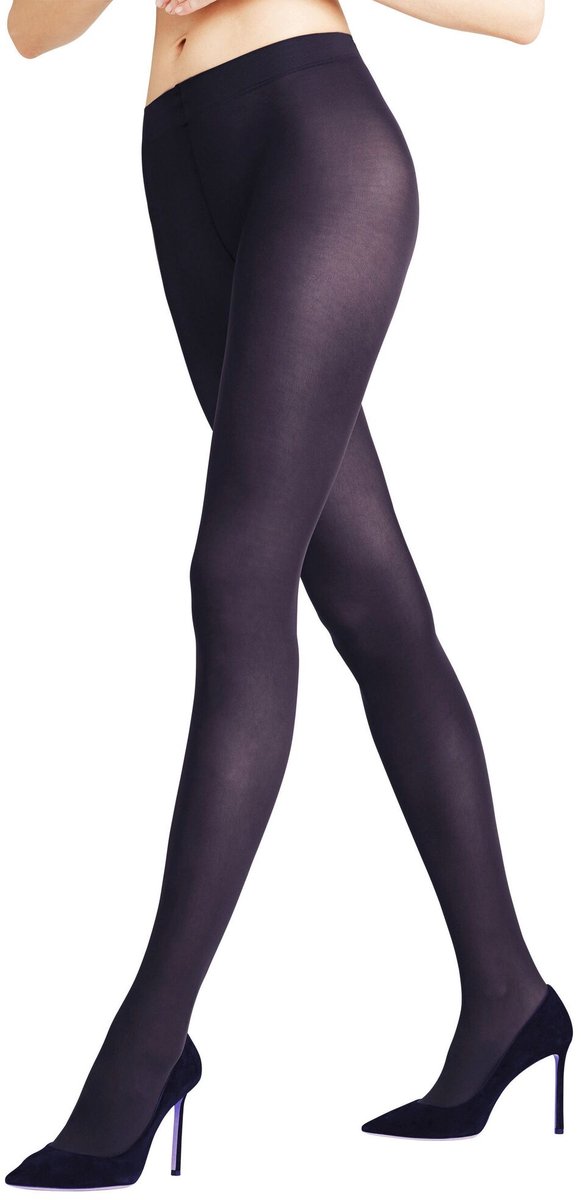 FALKE Matt Deluxe eenkleurig materiaal transparant 30 DEN panty dames blauw - maat M (4043874239691)