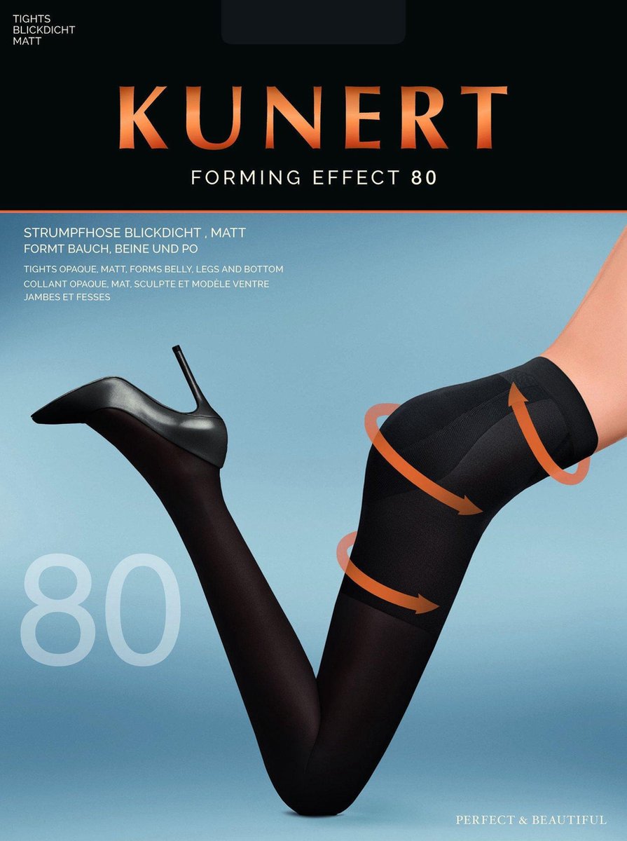 Kunert Forming Effect 80 opaque corrigerende panty Maat 38-40 Kleur Zwart (4005074753254)