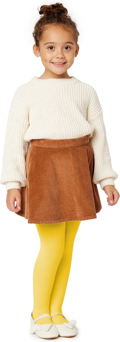 Merry Style WL-010 Kinderen Panty - 60 DEN -Microvezel - Meisjes - Polyamide - Geel - 140-146 (4061692279835)