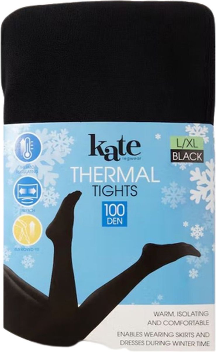 Thermo Panty - Panty - Thermopanty - Thermolegging - Zwart - Maat L / XL - Legging - Zwarte panty - Maat l - Maat xl (7806139150271)