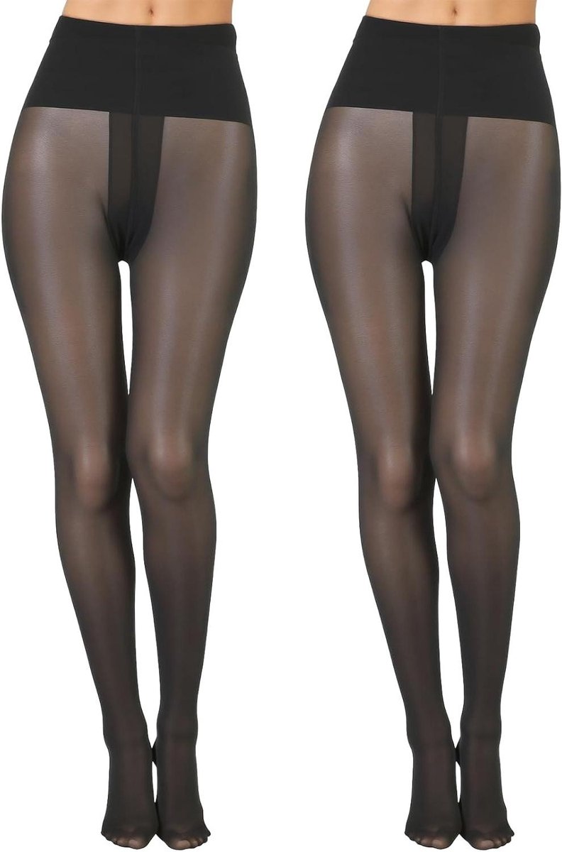 2-pack Dunne Dames Panty's - Ultra Draagbaar en Comfortabel - Hoge Taille - Scheurvast - Lichtgewicht - Nylon Panty's voor Dagelijks Gebruik (8785346048078)